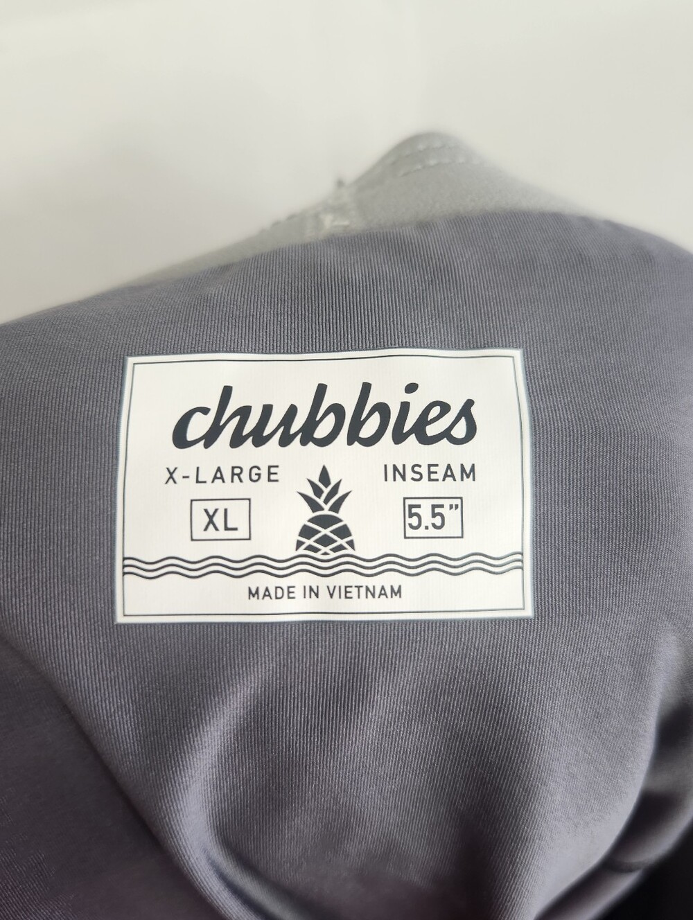 Chubbies Ultimate Training Shorts L Gray Marble Print Lined 5.5" Zip Pocket Men - Picture 15 of 16